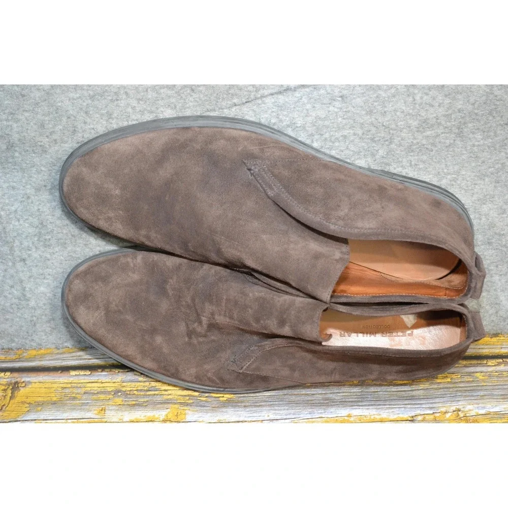 Peter Millar Boots Mens 13 Brown Suede Slip On Ankle Casual Collection Shoes